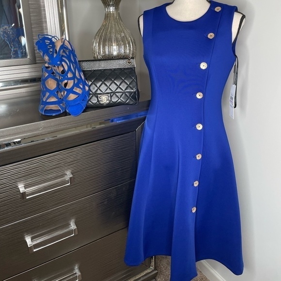 𝅺OFFICE or Cocktail Party Ready! A Line Calvin Klein Dress Sz 6 - Picture 2 of 11